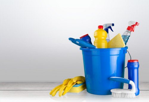 Comprehensive cleaning services being performed in a living room