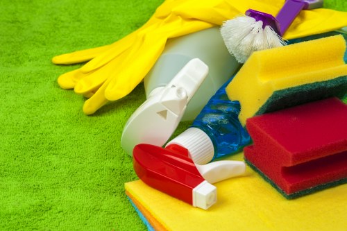 Deep cleaning services being performed in a kitchen