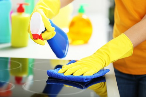 Modern bathroom maintained by cleaning professionals